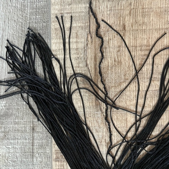 Lulu's Catch a Crush Black Fringe Hem Cropped Pants Sz S NWT - Picture 13 of 13